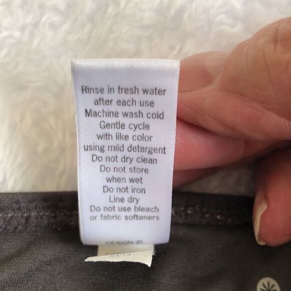 Athleta Shirred Tankini And Bikini Bottom Size S GUC Gray - Picture 12 of 12